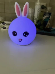 Дитячий нічник силіконовий Кролик Rabbit-Lamp нічна LED лампа на акумуляторі 5 кольорів підсвічування біло-рожевий фото від покупців 8
