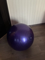 М'яч для фітнесу EasyFit 85 см фіолетовий (фітбол, гімнастичний м'яч для вагітних) EF85V фото від покупців 6