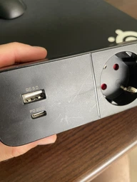 Мережевий подовжувач VIDEX ONCORD з/з 4п 3м (3x1.5мм) 3.4А USB(QC3.0) +USB-C(PD18W) з кнопкою Black фото від покупців 1