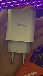 Адаптер питания быстрой зарядки Hoco с разъемом USB + Type-С Блок питания (USB-C) + USB для зарядки телефона iPhone/Xiaomi/Samsung/Huawei/Meizu Power Adapter PD20W+QC3.0 USB-A/USB-C/3,1A фото от покупателей 9