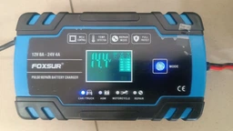 Зарядное устройство для автомобильного аккумулятора Foxsur 12V-24V 8A Желтый FBC122408D фото от покупателей 5