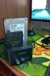 Док-станція клонувальник Fideco для двох HDD 2.5"/3.5" SATA/SSD 2xUSB 3.0 + SD/TF (FDS1SA2SA2PB 6341) Чорна
