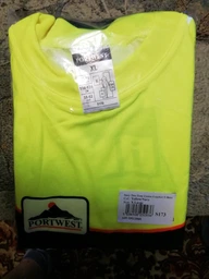 Футболка двухцветная Portwest Cotton Comfort S173 L Желтый/Темно-синий фото от покупателей 1