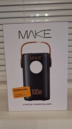 Power Bank MAKE Мобільна батарея 60000 mAh 100W PD+QC Black фото від покупців 12