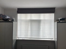 Римская штора система Light I&H Тюль Лён шоколадный 100*170 см фото от покупателей 2