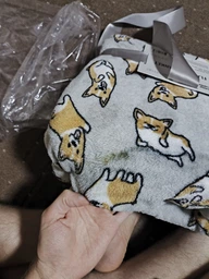 Плед Ardesto Flannel Корги Серый с оранжевым 160х200 см (ART0109PB) фото от покупателей 7