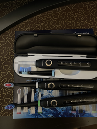 Набор электрических зубных щеток PECHAM Black and White Travel Set PC-084 (0290119010100) фото от покупателей 12