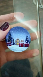 Держатель для смартфона / планшета попсокет Popsocket Желтый :: Зимний вечер (принт 165) фото от покупателей 1