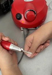Фрезер для маникюра Nail Master DM-202 65W 45000 об. мин розовый + подарок 6 алмазных фрез фото от покупателей 14