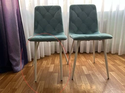 Стул для кухни N-41 Vetro Mebel Белый/Светло-серый (металл/ткань велюр) (N-41-light-grey-velur/ white) фото от покупателей 1