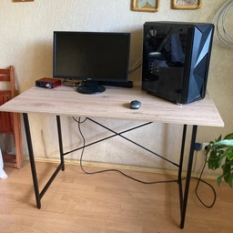 Стіл письмовий Line Лайт Ferrum-decor 750x1200x600 Чорний метал ДСП Дуб Сан-Маріно 16 мм (LINE123) фото від покупців 2