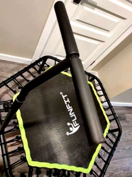 Батут для занятий фитнесом с ручкой FunFit 127 см Green фото от покупателей 14