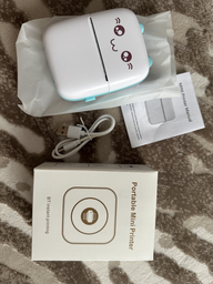 Портативный Мини Термопринтер Детский Mini Printer Bluetooth + Набор Термобумаги В Комплекте Голубой фото от покупателей 16