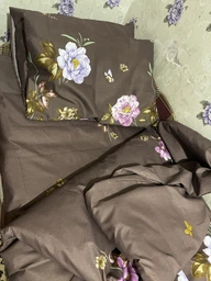 Комплект постільної білизни Moon&Star Микросатин Premium «Floral Mocha» полуторний 143х210 наволочки 2х40х60 (MS-820005020) фото від покупців 3