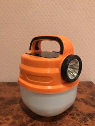 Світлодіодний переносний ліхтар на сонячній батареї HB-V70-LED, синій, універсальний, ЗУ micro USB фото від покупців 3
