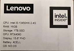 Ноутбук Lenovo LOQ 15IRX9 (83DV00JTRA) Luna Grey / 15.6" IPS Full HD 144 Гц / Intel Core i5-13450HX / RAM 16 ГБ / SSD 1 ТБ / nVidia GeForce RTX 4060, 8 ГБ / фото від покупців 3