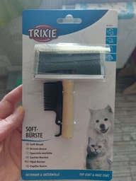 Пуходерка + расческа для ухода за шерстью и подшёрстком у собак Trixie 13 х 9 см (4011905023540) фото от покупателей 1