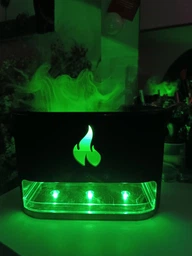 Увлажнитель воздуха аромадиффузор Flame Aroma Diffuser ночник cоляная лампа с имитацией пламени и резервуаром для эфирного масла black фото от покупателей 18