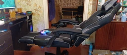 Ігрове спортивне крісло для геймерів та роботи Deus T143 Чорно-червоний комп'ютерне крісло фото від покупців 2