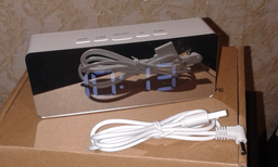 Настольные Цифровые часы с зеркальной лицевой панелью TS-S69 USB/AAA с будильником (786300214) Белый фото от покупателей 2