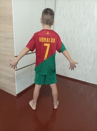 Форма футбольная детская Lion SPORT Ronaldo (Роналдо) 7 Збірна Португалії 2024, 28-150-155, зеленый-красный фото от покупателей 7