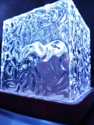 Ночник проектор куб светодиодный с проекцией воды настольная RGB лампа 16 цветов для спальни и детской с эффектом водяной волны Led светильник анимация северного сияния и водяной волны с пультом и аккумулятором от USB фото от покупателей 1