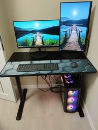 Стіл з електро-регулюванням висоти RZTK eDesk Basic 2 1000 х 600 мм Black фото від покупців 18