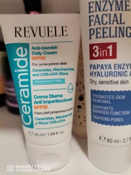 Ежедневный крем для лица REVUELE Ceramide Anti-Blemish SPF 50 против пятен 50 мл (5060565106390)