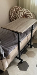 Стіл приставний Ferrum-decor Аміго 62x60x40 метал Чорний ДСП Дуб Сонома 16мм (AMI0004) фото від покупців 2