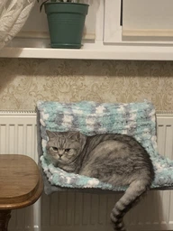 Гамак для котів на радіатор (підвісний) Мур-Мяу Сірий фото від покупців 5