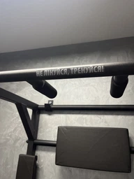 Турник брусья для дома PowerPullUp 4в1 c упором для пресса черный фото от покупателей 1
