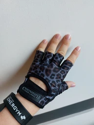Рукавички жіночі для фітнесу Contraband Pink Label 5297 Leopard Print Gloves (Сірий XS) фото від покупців 3