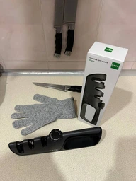 Точилка 3-в-1 для ножей RZTK Sharp с регулируемым углом заточки + защитная рукавичка фото от покупателей 15