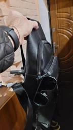 Сумка слинг через плечо мужская из натуральной кожи Laras K101037 Black (ROZ6300004234)
