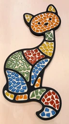 Стеклянная мозаика Mosaaro Кот 205х425 мм (MA3002)