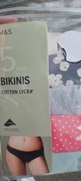 Набір жіночих трусиків Marks&Spencer бікіні 18(46) 5 шт dusted mint різнобарвний 0005