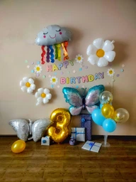 Повітряна куля "Метелик омбре лаванда", 74*100 см