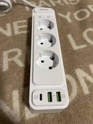Мережевий фільтр-подовжувач RZTK Power Strip Pro 3 + 2 USB-A + USB-С (PD20W) White 2 м фото від покупців 2