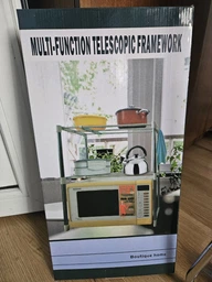 Полку органайзер для мікрохвильовки з гачками Wellamart фото від покупців 4