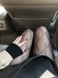 Стильні колготки з принтом у дрібну сіточку CindyLove Чорний 4 розмір фото від покупців 1