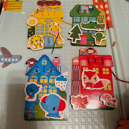 Игра-шнуровка Vladi Toys Fisher Price Цветные домики (VT5303-26) (4820234761951)