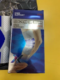 Наколенник эластичный (1шт) EXCEED 6107CA (полиэстер, нейлон, спандекс, One size, серый) фото от покупателей 1