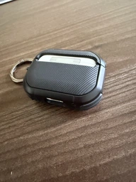 Защитный ударопрочный чехол Air Case для беспроводных наушников AirPods Pro / AirPods Pro 2 Black (с карабином) фото от покупателей 1