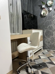 Офісне крісло Just Sit Rivello еко шкіра темно сіро біла фото от покупателей 1