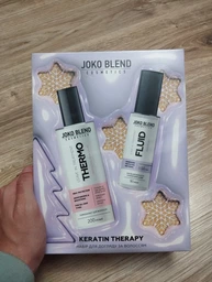 Набор новогодний для ухода за волосами Joko Blend Keratin Therapy Спрей-термозащита 200 мл + Флюид Кератиновый шелк 50 мл (4823109411067) фото от покупателей 3