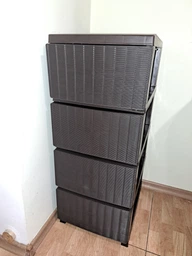 Пластиковий комод "R-plastic" (34 * 40 * 86см), коричневий фото від покупців 2