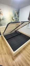 Ліжко Двоспальне Chester Comfort 180 х 200 см Fly 2223 З підйомним механізмом та нішою для білизни Бордове фото від покупців 4