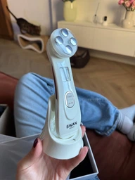 Микротоковый массажер для лица и шеи Swan Beauty Skin Boost RF-30 MS EMS массажер с микротоками от отеков лифтинг и тонус кожи мощный для омоложения с микротоками светотерапия аккумуляторный белый фото от покупателей 12