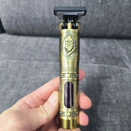 Триммер машинка для стрижки волос бороды бритья усов профессиональная аккумуляторная для дома домашняя электрическая беспроводная 5 Вт IPx4 золотая для подстригания фото от покупателей 15