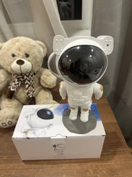Ночник-Проектор звездного неба Астронавт Космонавт на луне Большой Лазерный светильник с пультом и таймером